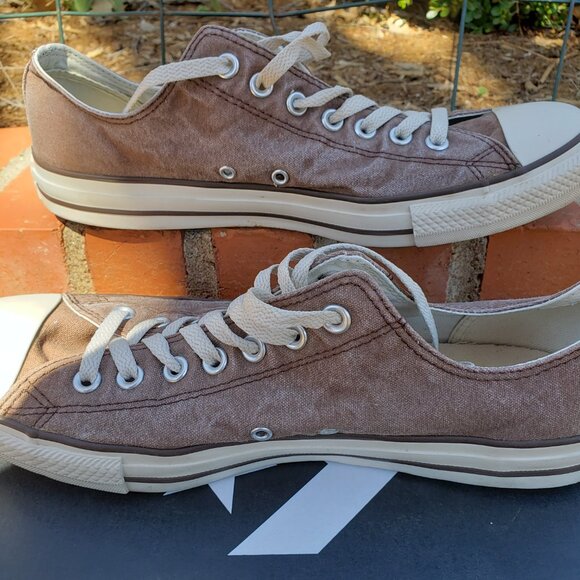 EUC CTAS Converse 104375F low brown allover canvas (11M - 13W) KICKS - Picture 3 of 7